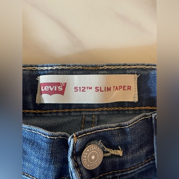Levi’s 512 Slim Taper Jeans Youth Boys 14 Regular W27 L29 Blue Denim Skinny Fit - Picture 3 of 5